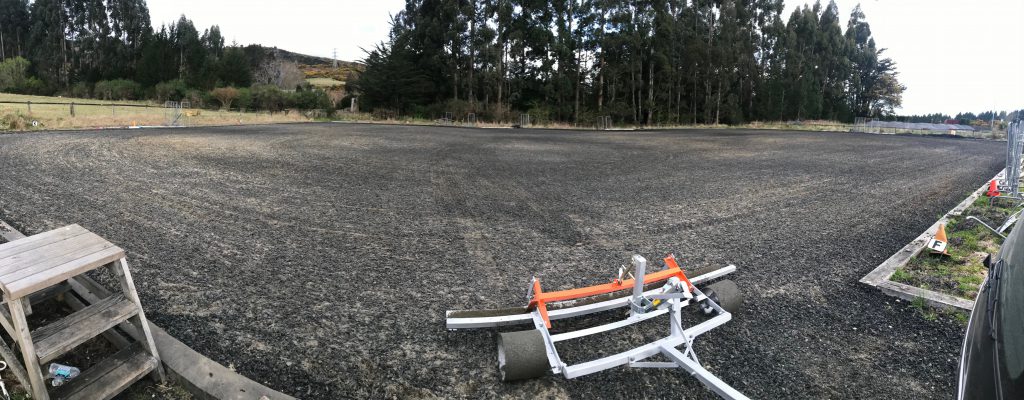 2.5m Rake on Sand and Chunky rubber surface